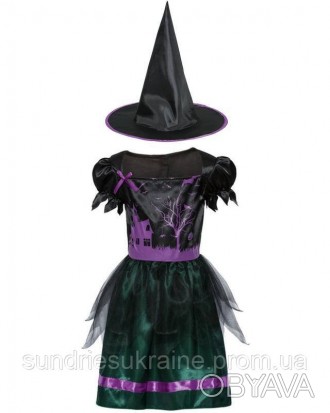 Костюм halloween. платье колпак волшебница ведьма ведьмочка колдунья карнавальны