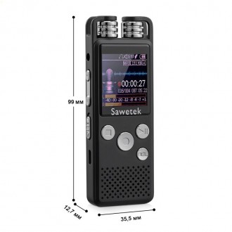 
Профессиональный цифровой диктофон для журналиста Sawetek GS-R07, 16 Гб памяти . . фото 6