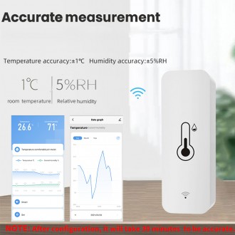 Датчик температуры и влажности Tuya Smart ,Wi-Fi
Данный датчик будет контролиро. . фото 4