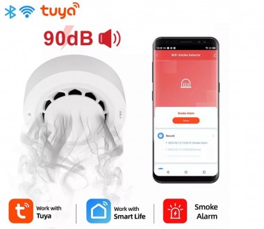 WiFi Детектор Дыма, Возгорания, Пожара (TUYA, С Уведомлением На Телефон). Чернівці. фото 1 WiFi Детектор Дыма, Возгорания, Пожара (TUYA, С Уведомлением На Телефон). Чернівці. фото 1