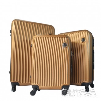 Комплект валіз 3шт. FLY 2062 ABS пластик 4-колеса
 Стильна валіза від відомого п. . фото 1