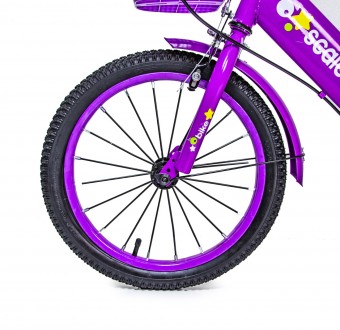  Детский двухколесный для девочек велосипед "Scale Sports 16 дюймов" Фиолетовый . . фото 4