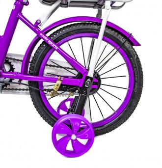  Дитячий двоколісний для дівчаток велосипед "Scale Sports 16 дюймів" Фіолетовий . . фото 3