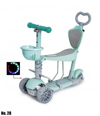 Трехколесный самокат Scooter Smart 5 в 1 мятный с родительской ручкой. Одесса. фото 1 Трехколесный самокат Scooter Smart 5 в 1 мятный с родительской ручкой. Одесса. фото 1