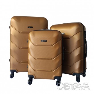 Набор чемоданов FLY 2019 ABS пластик 4-колеса 3шт L/M/S
Стильный чемодан от изве. . фото 1