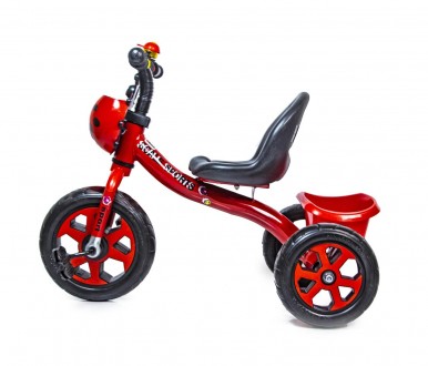 Трехколесный велосипед Scale Sport Красного цвета с корзинкой
 Детский металличе. . фото 3