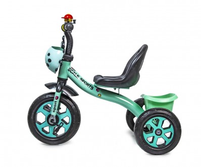 Велосипед триколісний Scale Sport із кошиком Бірюзового кольору
 Дитячий металев. . фото 3