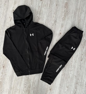 
Комплект 5 в 1⚫️Демісезонний спортивний костюм Under Armour чорна кофта на змій. . фото 4