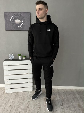 
Комплект 5 в 1⚫️Демісезонний спортивний костюм Puma чорний худі + штани (двонит. . фото 6