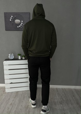
Комплект 3 в 1⚫️Демісезонний спортивний костюм Nike худі хакі + штани (двонитка. . фото 8