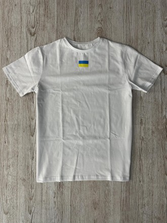 
?Футболка біла Прапор України?▪️Код товару RD193▫️Матеріал: Стрейч-котон;▫️Сезо. . фото 3