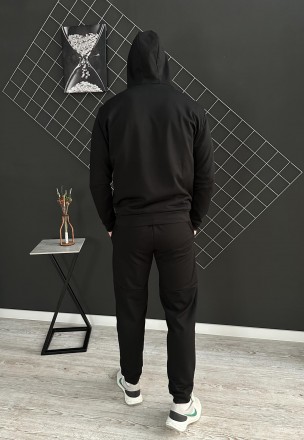 
Комплект 3 в 1⚫️Демісезонний базовий однотонний спортивний костюм чорна кофта н. . фото 8