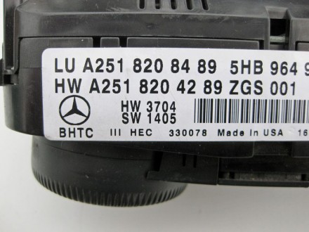 
Блок управления климатомA2518208489A2518700289 Применяется:Mercedes Benz GL-cla. . фото 5