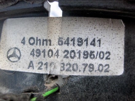 
Аудио динамик задней левой двериA2108207902 Применяется:Mercedes Benz E-class (. . фото 4