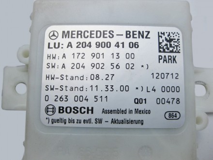 
Блок управления парктроникомA2049004106 Применяется:Mercedes Benz C-class (w204. . фото 4