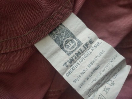 Качественная комбинированная мужская рубашка, Twinlife, р.ХЛ.
ПОГ 61 см.
Длина. . фото 5