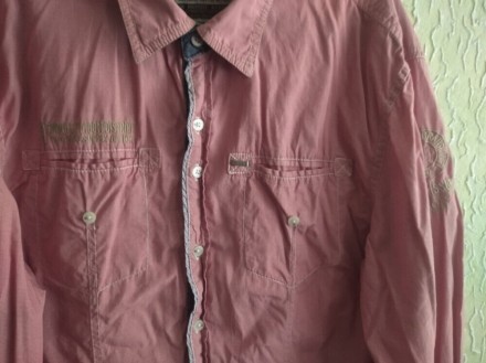 Качественная комбинированная мужская рубашка, Twinlife, р.ХЛ.
ПОГ 61 см.
Длина. . фото 6