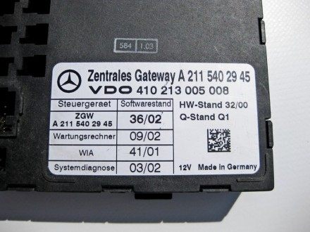 
Блок управления Zentrales Gateway ZGWA2115402945A2115402545A2115403545A21154031. . фото 4