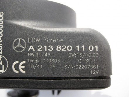 
Сирена сигнализацииA2138201101 Применяется:Mercedes Benz C-class (w205, v205, s. . фото 4