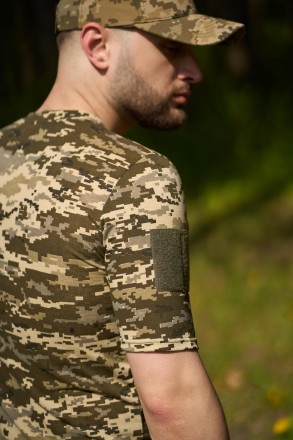 
Класична футболка у стилі military- крій: прямий;- рукав – короткий;- виріз – к. . фото 8