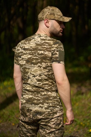 
Класична футболка у стилі military- крій: прямий;- рукав – короткий;- виріз – к. . фото 3