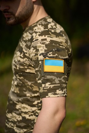 
Класична футболка у стилі military- крій: прямий;- рукав – короткий;- виріз – к. . фото 10