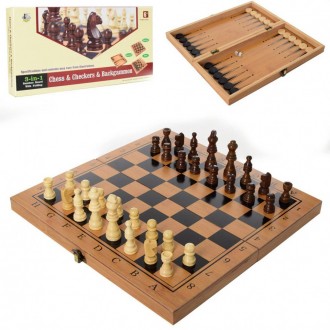 Шахи "3 в1" представляють собою комплект з трьох ігор: шахи, нарди і шашки.
Гра . . фото 2