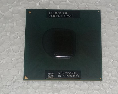 Процесор з ноутбука HP Compaq NX6310 Intel Celeron M 430 1.733GHz SL92F

Стан . . фото 2
