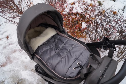 Конверт зимовий Baby Comfort з подовженням у коляску/санки плащівка графітовий. . фото 5 Дуже важливим аксесуаром під час прогулянок у прохолодну пору року з малюком є к. . фото 5