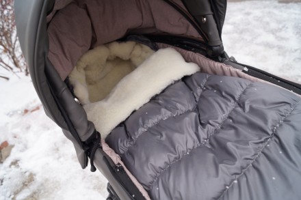 Конверт зимовий Baby Comfort з подовженням у коляску/санки плащівка графітовий. . фото 3 Дуже важливим аксесуаром під час прогулянок у прохолодну пору року з малюком є к. . фото 3