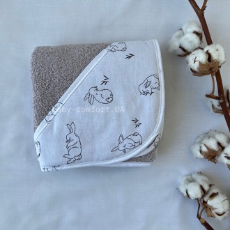 Рушник-кутик дитячий Baby Comfort Зайчики 85*85 см. Одеса. фото 1 Рушник-кутик дитячий Baby Comfort Зайчики 85*85 см. Одеса. фото 1