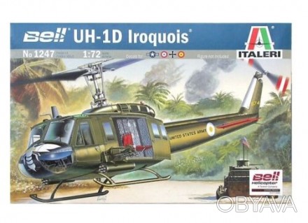 Збірна модель гелікоптер UH-1D Iroguois 1:72 Цей надійний гелікоптер був вперше . . фото 1