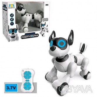 Радиоуправляемая интерактивная игрушка Робот-собака со звуковыми и световыми эфф