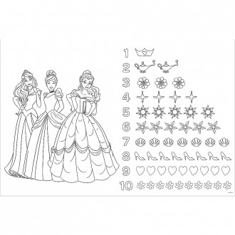 Пазлы с раскраской SUPER МАХИ Веселые принцессы - три игры в одном Большой двуст. . фото 4