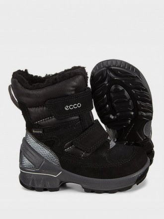 
ЕССО BIOM HIKE (73359151052) дитячі черевики чорного кольору з сірою підошвою т. . фото 2