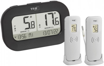 Беспроводной термометр TFA DOUBLE-CHECK 303073.01 с 2 датчиками
 
Основные момен. . фото 2