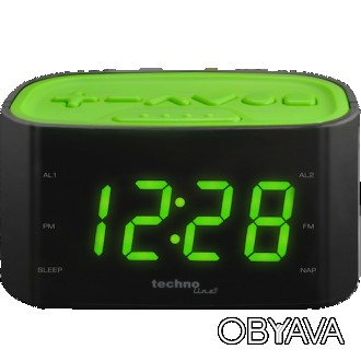 Электронные часы с радио Technoline WT465 Black/Green (WT465 grun)
Кварцевый Рад. . фото 1