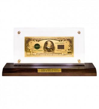 Банкнота на подставке – современный вариант пожелания богатства и процветания. Д. . фото 3
