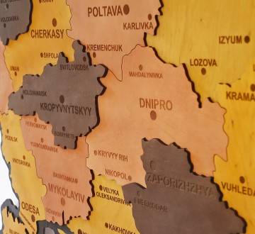 Новинка ручной работы от . Многослойная рельефная карта Украины изготовлена из в. . фото 4