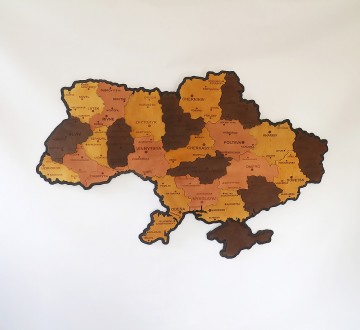 Новинка ручной работы от . Многослойная рельефная карта Украины изготовлена из в. . фото 2