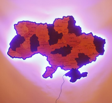 Новинка ручной работы от . Многослойная рельефная карта Украины изготовлена из в. . фото 7