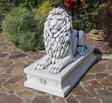Большая садовая скульптура льва – презентабельный декор Вашего сада. Лев – симво. . фото 2