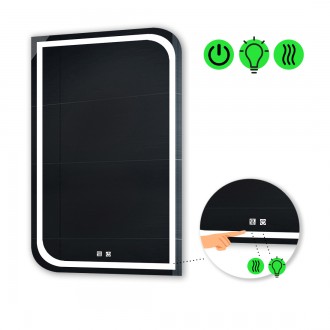 LED-дзеркало 60x70см, з двома сенсорами та підігрівом, модель Noemi (noemi12). Дніпро. фото 1 LED-дзеркало 60x70см, з двома сенсорами та підігрівом, модель Noemi (noemi12). Дніпро. фото 1