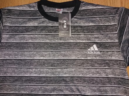 Чоловіча футболка Adidas
Колір: сірий в смужку
Матеріал: 65% бавовна, 35% поліес. . фото 4