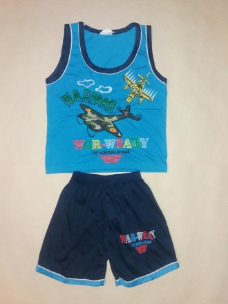 Костюм для мальчика майка и шорты Mammy Baby на рост 98 см. Синий. Киев. фото 1 Костюм для мальчика майка и шорты Mammy Baby на рост 98 см. Синий. Киев. фото 1