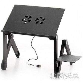 Столик для ноутбука Sprinter
 Столик для ноутбука Sprinter чёрного цвета с алюми. . фото 1