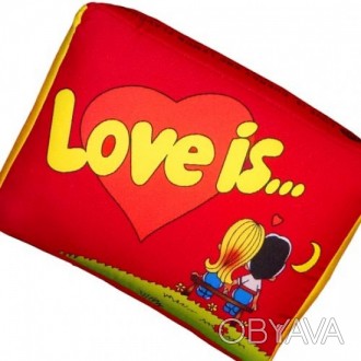 Подушка "Love is"
Оригінальний подарунок коханому або коханому, чудове розв'язан. . фото 1