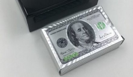 Карты игральные 100 долларов серебро. Киев. фото 1 Карты игральные 100 долларов серебро. Киев. фото 1