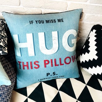 Подушка If you miss me hug this pillow 40х40см буде чудовим подарунком близькій . . фото 2