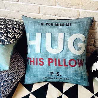 Подушка If you miss me hug this pillow 40х40см буде чудовим подарунком близькій . . фото 3